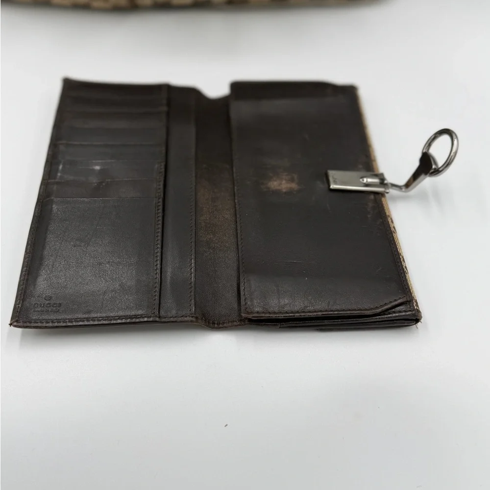 Gucci Beige and Brown Monogram Shoulder Bag And Wallet (Pelove) - Picture 11 of 15